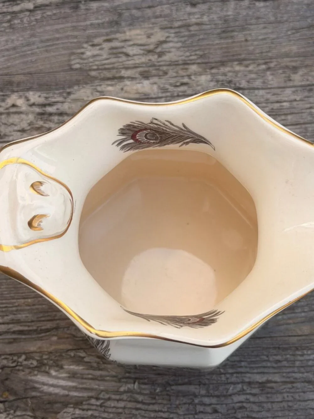 Vintage Mason’s Ironstone Hera Pitcher Liberty of London Peacock Feather ENGLAND